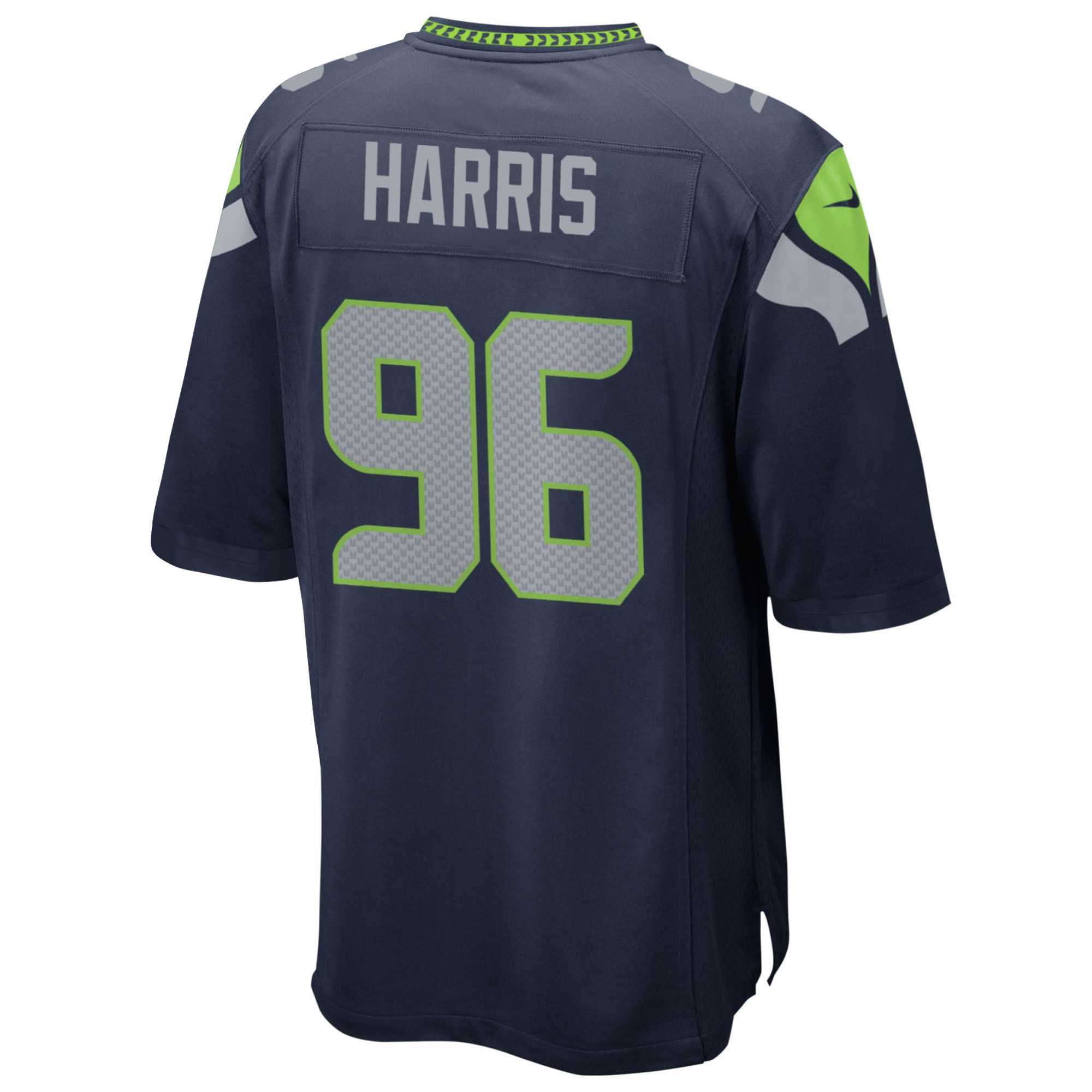 Seattle Seahawks Shelby Harris 96 Game Jersey - College Navy Jersey
