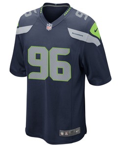 Seattle Seahawks Shelby Harris 96 Game Jersey - College Navy Jersey
