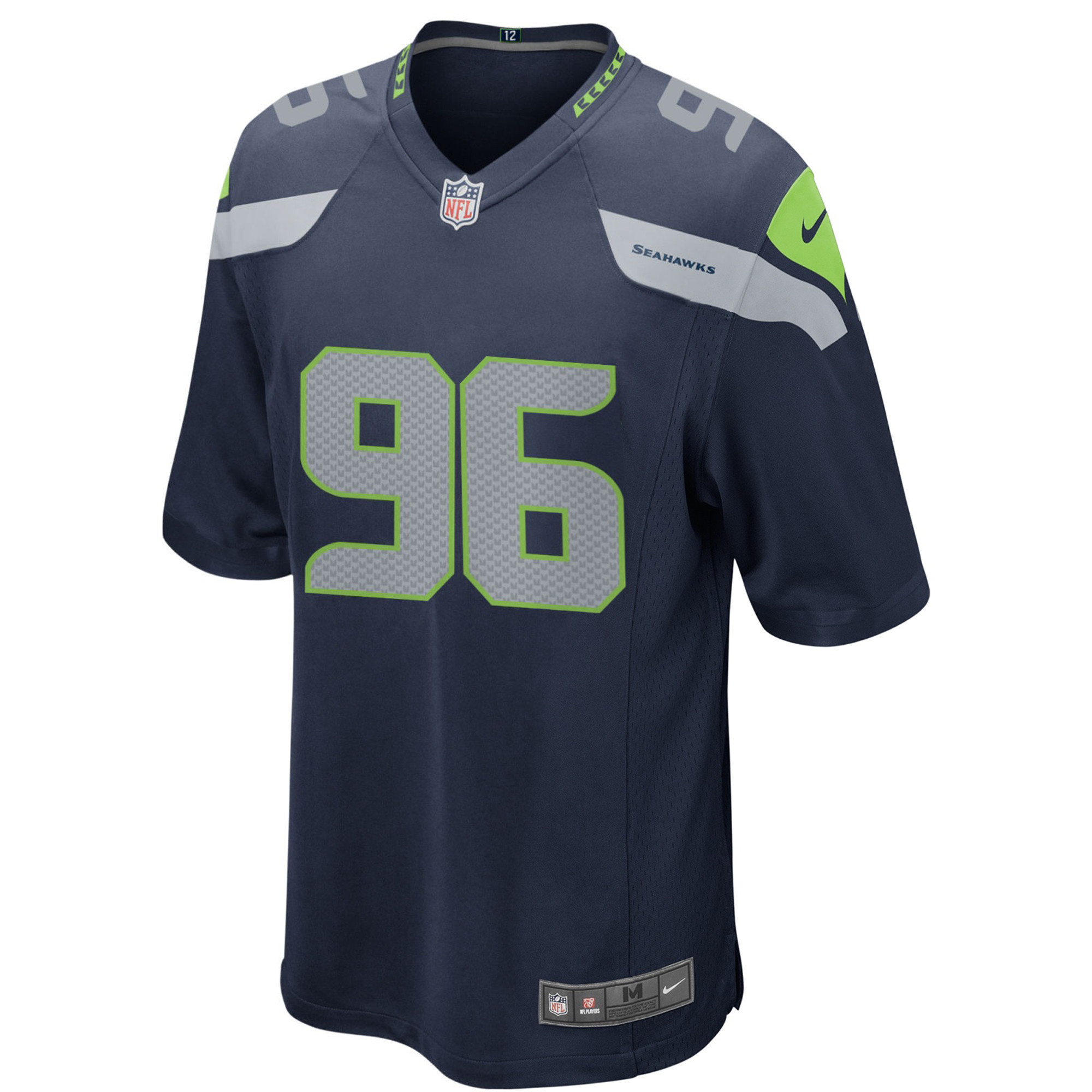 Seattle Seahawks Shelby Harris 96 Game Jersey - College Navy Jersey