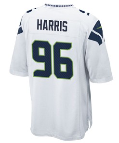 Seattle Seahawks Shelby Harris 96 Game Jersey - White Jersey