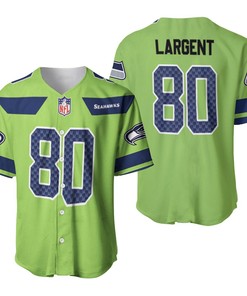 Seattle Seahawks Steve Largent #80 Nfl American Football Green Color Rush Legend 3d Designed Allover Gift For Seahawks Fans Baseball Jersey