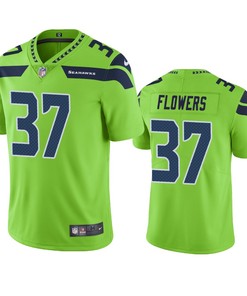 Seattle Seahawks Tre Flowers Neon Green Nike Color Rush Limited Jersey