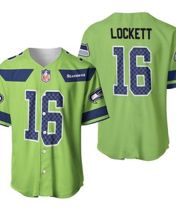 Seattle Seahawks Tyler Lockett #16 Nfl American Football Green Color Rush Legend 3d Designed Allover Gift For Seahawks Fans Baseball Jersey