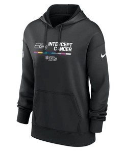 Seattle Seahawks Women's 2022 NFL Crucial Catch Therma Performance Pullover Hoodie - Black