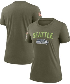Seattle Seahawks Women's 2022 Salute To Service Legend T-Shirt - Olive