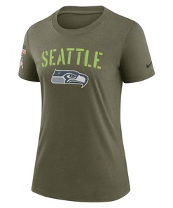 Seattle Seahawks Women's 2022 Salute To Service Legend T-Shirt - Olive