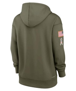 Seattle Seahawks Women's 2022 Salute To Service Performance Pullover Hoodie - Olive