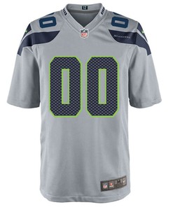 Seattle Seahawks Youth Game Custom 00 Jersey - Gray