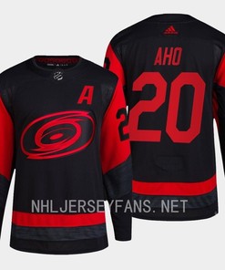 Sebastian Aho 20 Carolina Hurricanes 2023 Jersey Stadium Series Black Breakaway