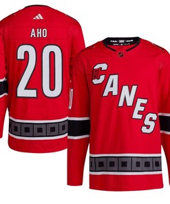 Sebastian Aho 20 Carolina Hurricanes Reverse Retro 2.0 Jersey - Red