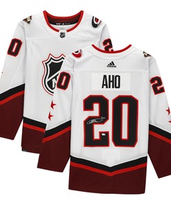 Sebastian Aho Carolina Hurricanes Autographed 2022 Nhl All-star Game Jersey - White