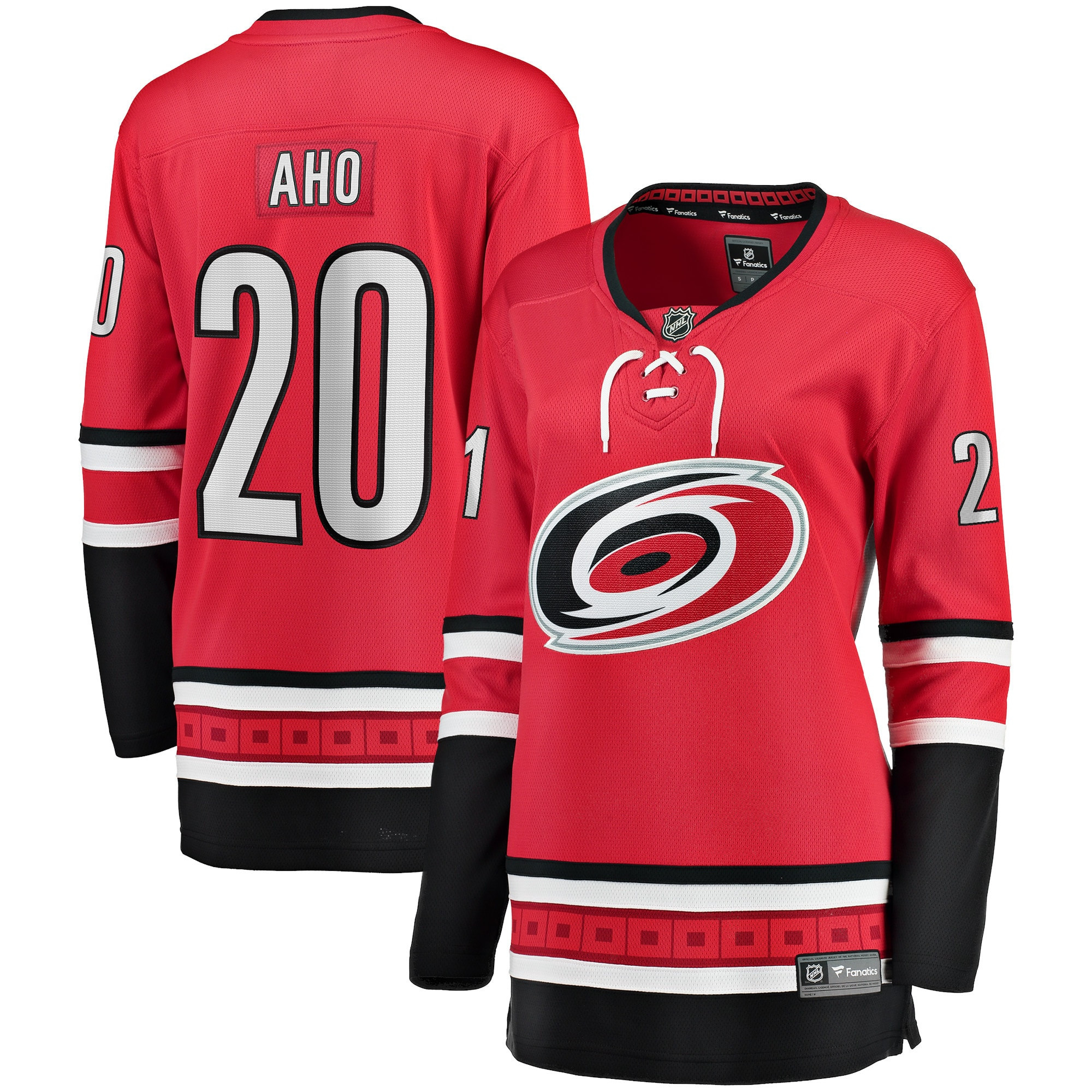 Sebastian Aho Carolina Hurricanes Fanatics Branded Womens 2020/21 Home Premier Breakaway Player Jersey - Red Nhl