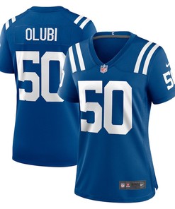 Segun Olubi Indianapolis Colts Women's Game Player Jersey - Royal