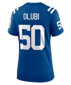 Segun Olubi Indianapolis Colts Women's Game Player Jersey - Royal