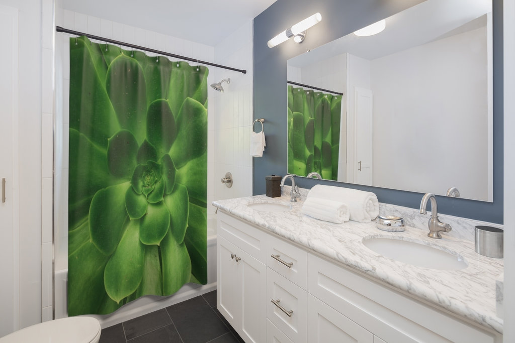 Sempervivum Garden Succulents Shower Curtain - Natural Touch for Your Home Decor
