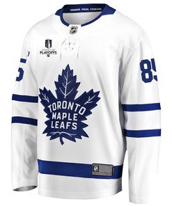 Semyon Der-Arguchintsev 85 Toronto Maple Leafs Stanley Cup 2023 Playoffs Patch Away Breakaway Men Jersey - White