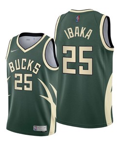 Serge Ibaka 25 Milwaukee Bucks Earned Edition Green Jersey 2022 Trade - Men Jersey