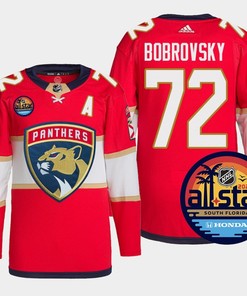 Sergei Bobrovsky 72 Florida Panthers Red Jersey 2023 NHL All-Star