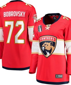 Sergei Bobrovsky 72 Florida Panthers Women's 2023 Stanley Cup Final Home Breakaway Player Jersey - Red
