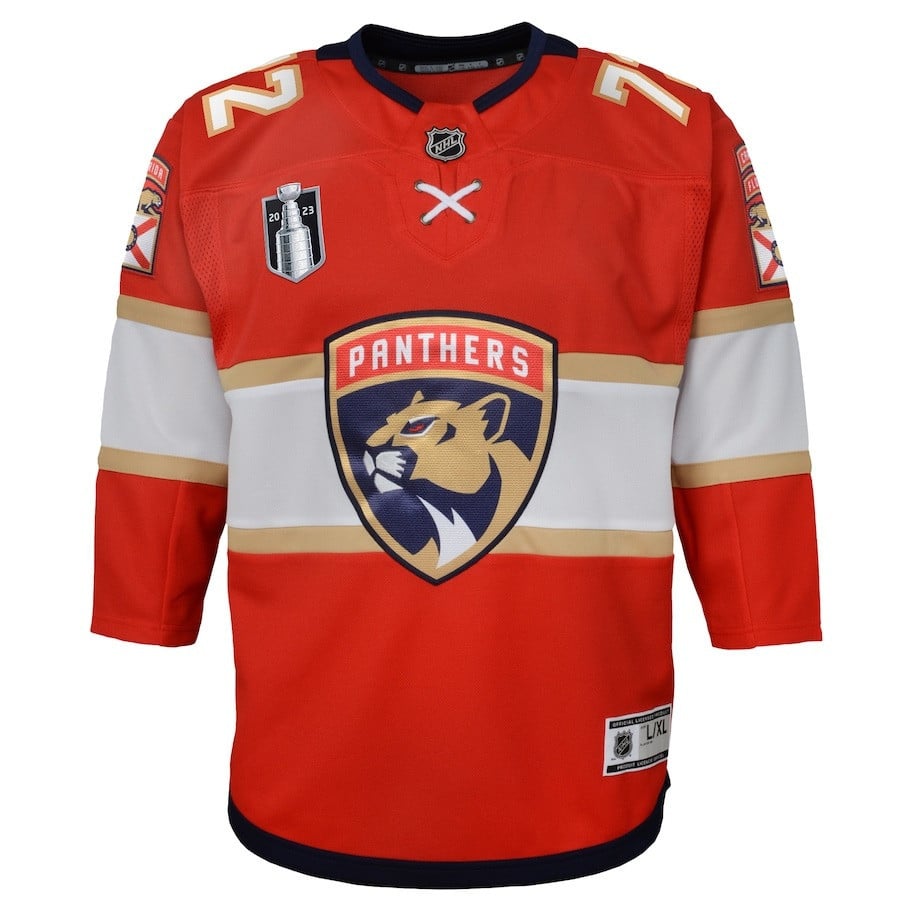 Sergei Bobrovsky 72 Florida Panthers Youth 2023 Stanley Cup Final Home Jersey - Red