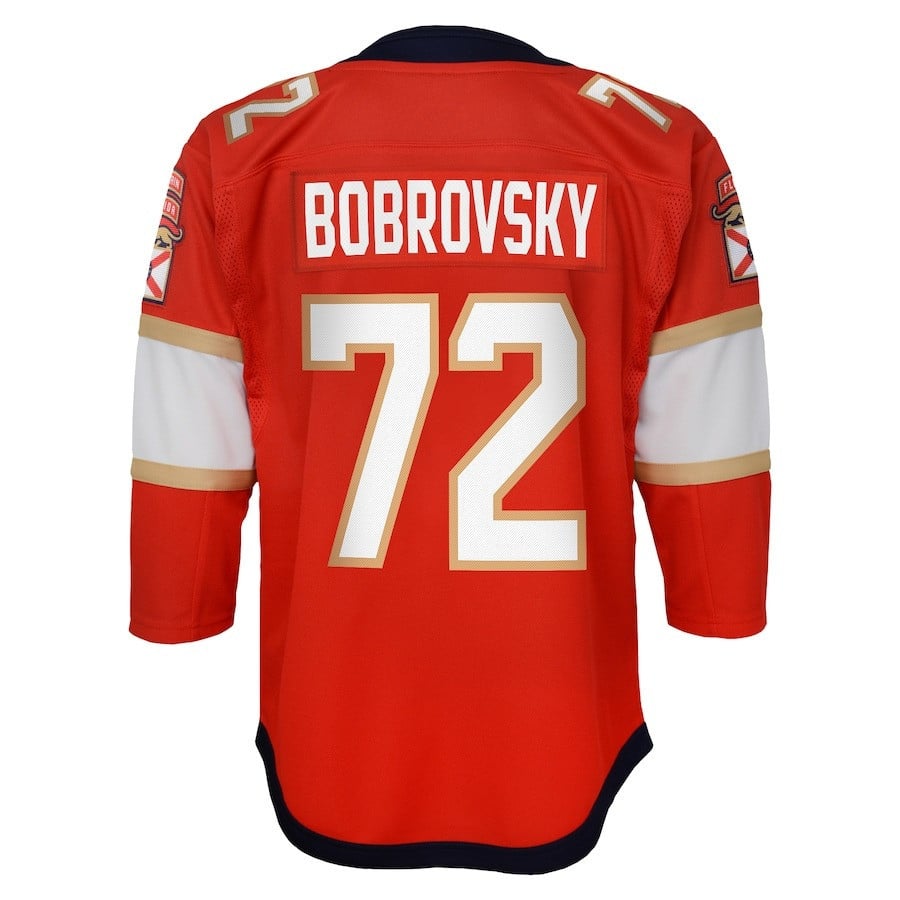 Sergei Bobrovsky 72 Florida Panthers Youth 2023 Stanley Cup Final Home Jersey - Red
