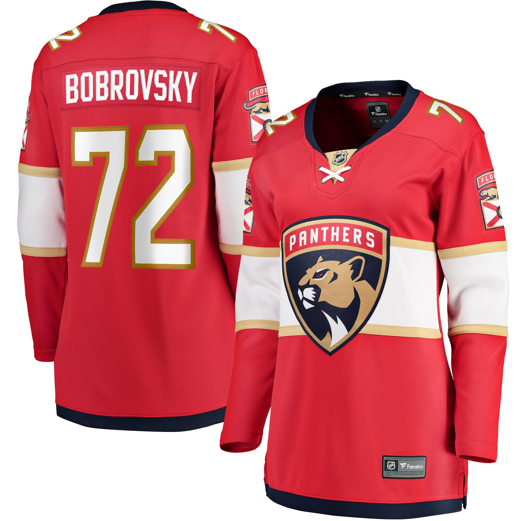 Sergei Bobrovsky Florida Panthers Fanatics Branded Womens Home Breakaway Jersey - Red Nhl