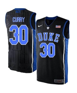 Seth Curry 30 Duke Blue Devils Elite Basketball Men Jersey - Blue Black