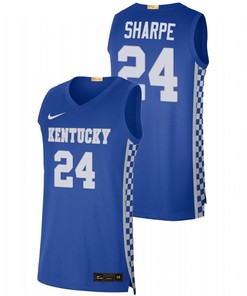 Shaedon Sharpe 24 Kentucky Wildcats Away No.1 Recruit 2022 Class Men Jersey - Royal