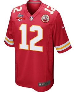 Shane Buechele 12 Kansas City Chiefs Super Bowl LVII Champions 3 Stars Men Game Jersey - Red