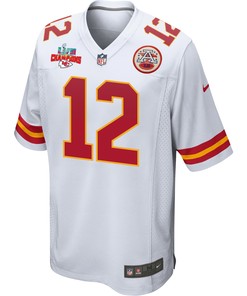 Shane Buechele 12 Kansas City Chiefs Super Bowl LVII Champions 3 Stars Men Game Jersey - White