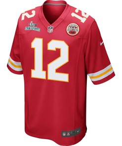 Shane Buechele 12 Kansas City Chiefs Super Bowl LVII Champions Men Game Jersey - Red