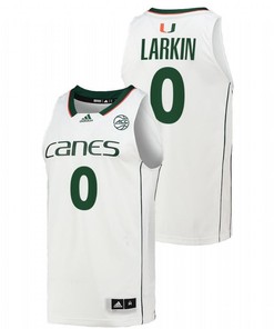 Shane Larkin 0 Miami Hurricanes College Basketball Men Jersey - White