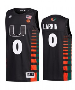 Shane Larkin 0 Miami Hurricanes Uniform Jersey College Basketball Black