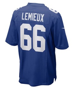 Shane Lemieux 66 New York Giants Game Jersey - Royal
