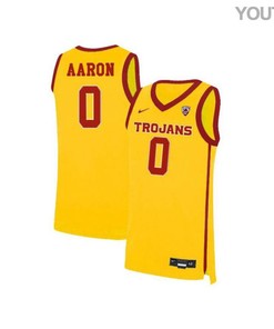 Shaqquan Aaron 0 USC Trojans Elite Basketball Youth Jersey - Yellow