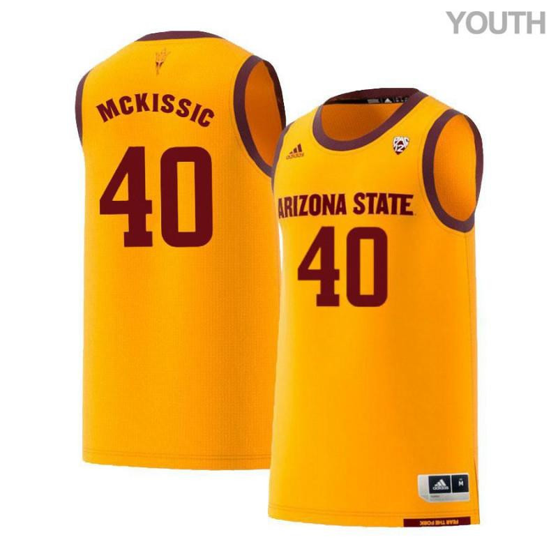 Shaquielle McKissic 40 Arizona State Sun Devils Retro Basketball Youth Jersey - Yellow