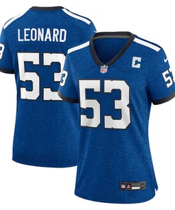 Shaquille Leonard 53 Indianapolis Colts Indiana Nights Alternate Game Women Jersey - Royal