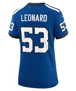 Shaquille Leonard 53 Indianapolis Colts Indiana Nights Alternate Game Women Jersey - Royal