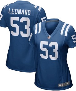 Shaquille Leonard 53 Indianapolis Colts Women's Game Jersey - Royal