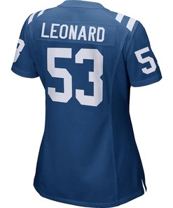 Shaquille Leonard 53 Indianapolis Colts Women's Game Jersey - Royal