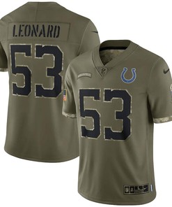 Shaquille Leonard Indianapolis Colts 2022 Salute To Service Limited Jersey - Olive