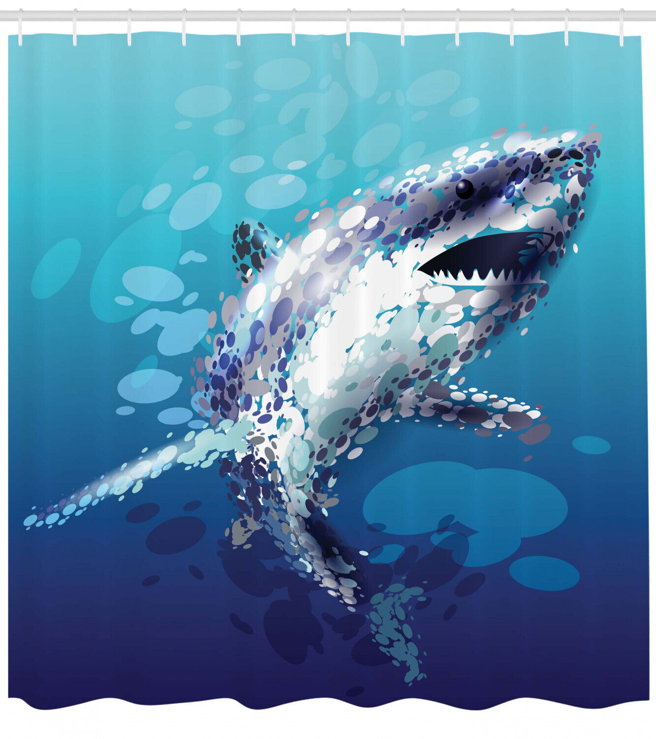Shark Oceanlife Animal Print Shower Curtain - Bathroom Decor