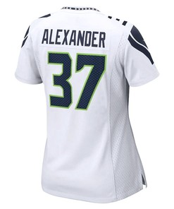 Shaun Alexander 37 Seattle Seahawks Women's Retired Game Jersey - White