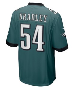 Shaun Bradley 54 Philadelphia Eagles Game Jersey - Midnight Green