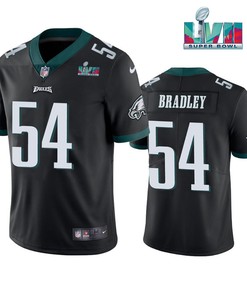 Shaun Bradley 54 Philadelphia Eagles Super Bowl LVII Vapor Limited Men Jersey - Black