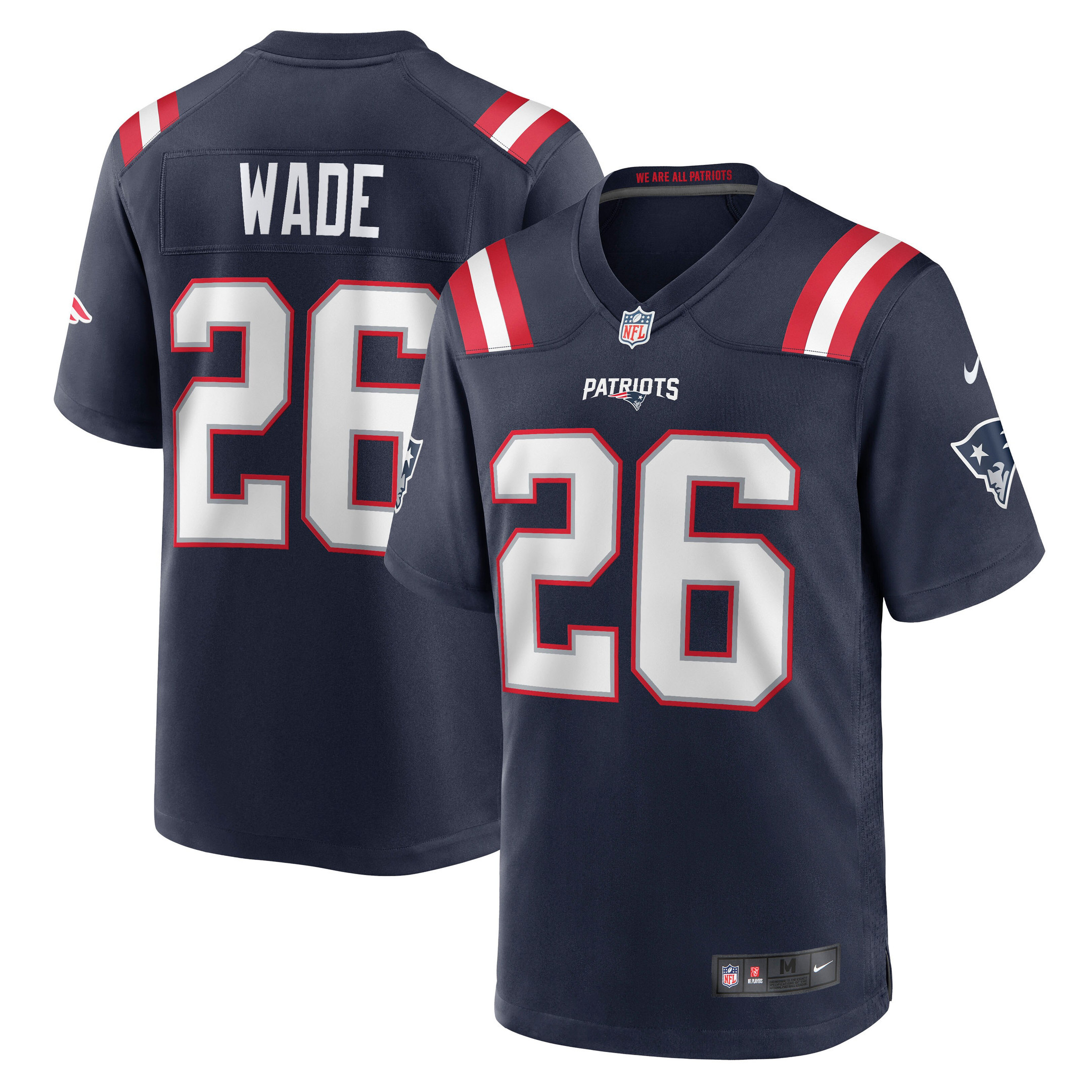 Shaun Wade New England Patriots Game Jersey - Navy Nfl