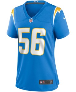 Shawne Merriman 56 Los Angeles Chargers Women's Game Retired Player Jersey - Powder Blue
