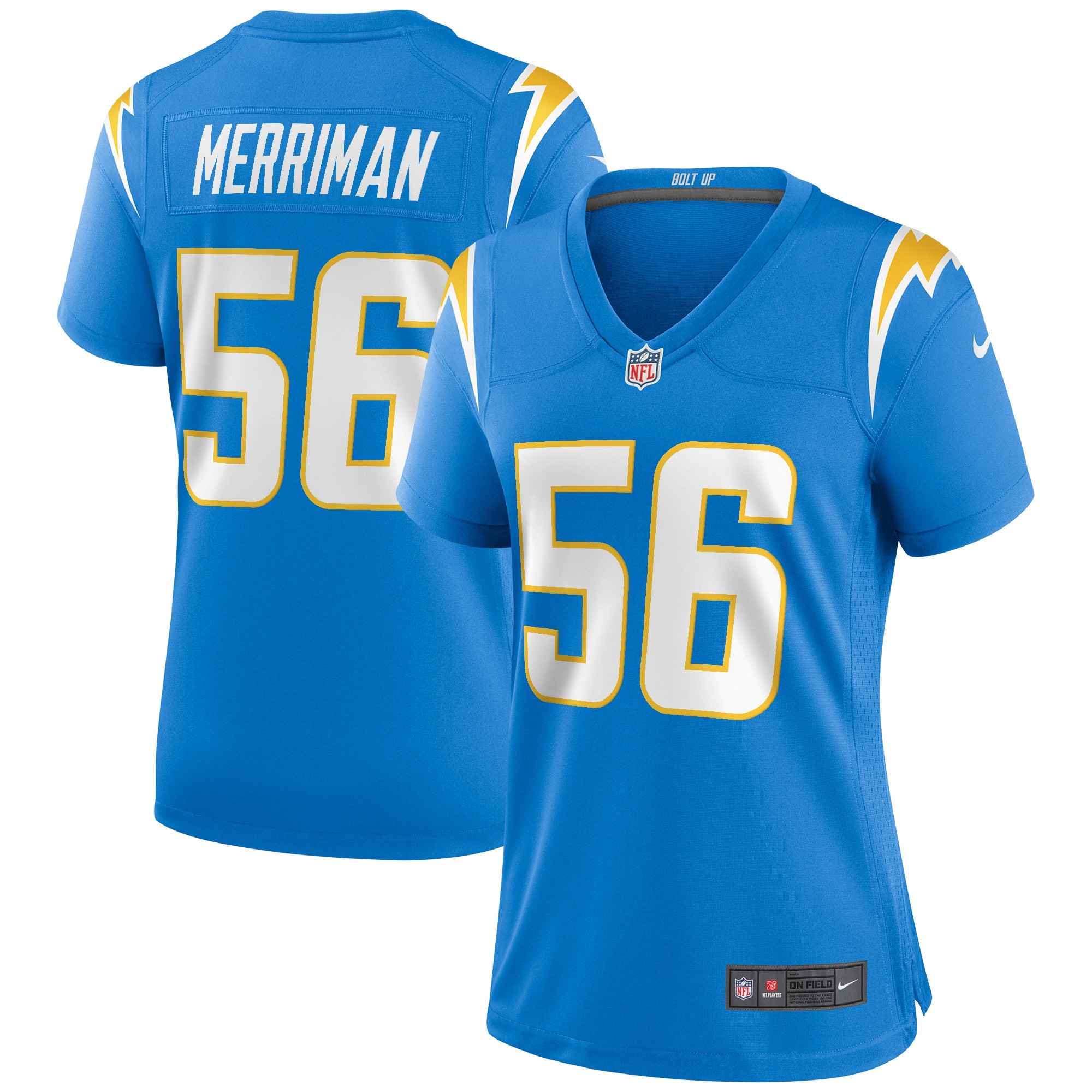 Shawne Merriman Los Angeles Chargers Womens Game Retired Player Jersey - Powder Blue Nfl