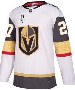Shea Theodore 27 Vegas Golden Knights Stanley Cup 2023 Final Patch Away Breakaway Men Jersey - White