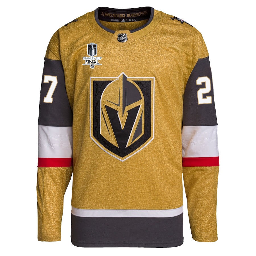 Shea Theodore 27 Vegas Golden Knights Stanley Cup 2023 Final Patch Home Breakaway Men Jersey - Gold